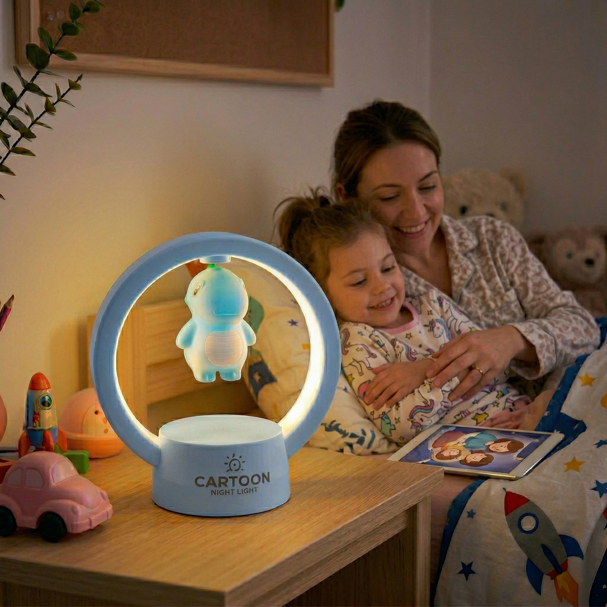 Lámpara de Mesa Infantil Dino (Celeste) - Imagen 3
